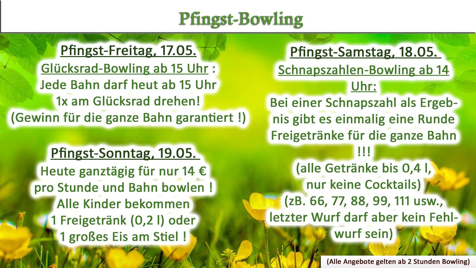 Pfingst-Bowling